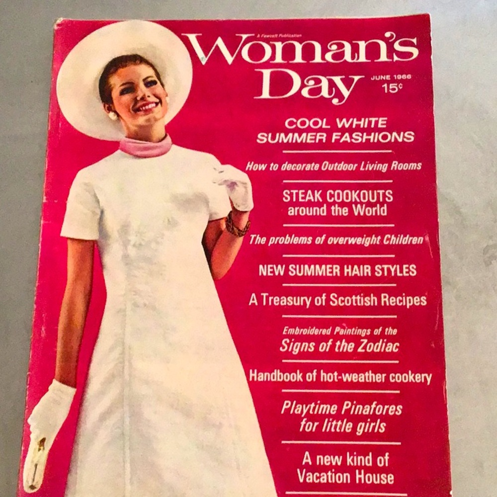Vintage Woman’s  Day June 1966 15cents. Mid Century collectables.
